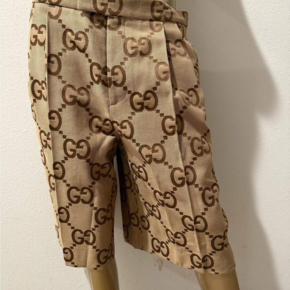 Gucci Tan GG Patterned Shorts